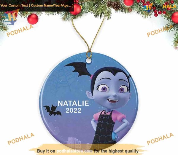 Personalized Christmas Ornament for Kids, Vampirina Thank You 2023