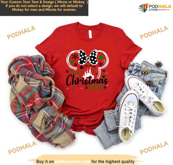 Personalized Disney Christmas 2023 Tees, Christmas Family Disney Shirt, Best Family Christmas Gifts