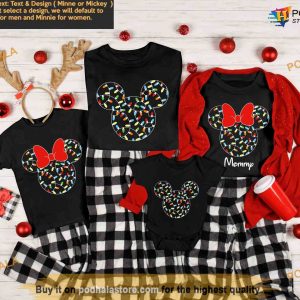 Personalized Disney Christmas Lights Shirt, Mickey Minnie Christmas Light,