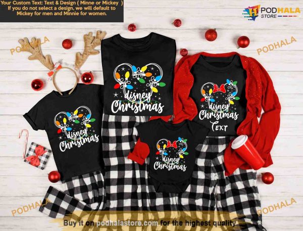 Personalized Disney Christmas Lights Shirts, Christmas Squad Disney, Christmas Family Disney Shirt