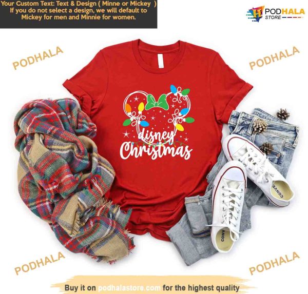Personalized Disney Christmas Lights Shirts, Christmas Squad Disney, Christmas Family Disney Shirt