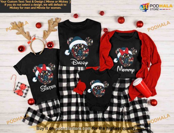 Personalized Disney Christmas Shirt, Christmas Disney Minnie Mickey, Disney Xmas Trip Tee