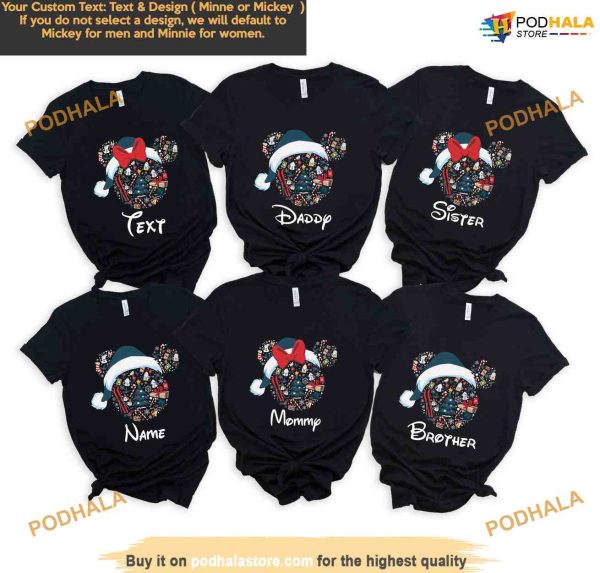 Personalized Disney Christmas Shirt, Christmas Disney Minnie Mickey, Disney Xmas Trip Tee