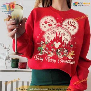Personalized Disney Christmas Shirt Merry Christmas Party 2023 Tee 3