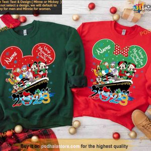 Personalized Disney Merrytime Cruise 2023 Shirt, Christmas Mickey Friends, Christmas Family Disney Shirt
