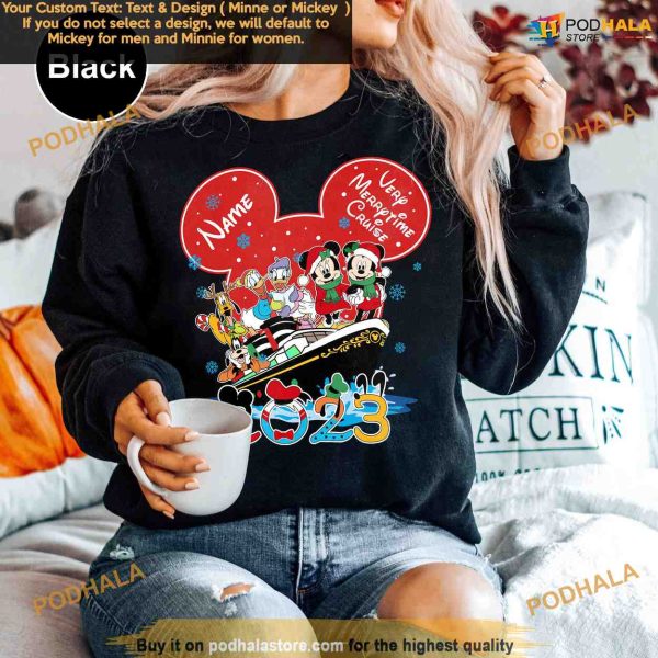 Personalized Disney Merrytime Cruise 2023 Shirt, Christmas Mickey Friends, Christmas Family Disney Shirt