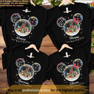 Personalized Disney Shirts, 2023 Christmas Disney Family, Merry Christmas Party Tee