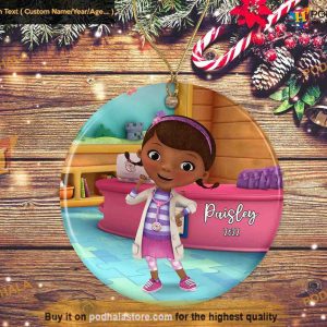 Personalized Doc McStuffins Christmas Decor, Fun Family Ornament