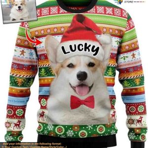 Personalized Dog Photo Ugly Christmas Sweater, Custom Pet Gift