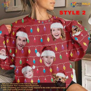 Personalized Family Christmas Sweater Custom Ugly Photo Sweater 2