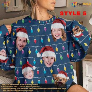 Personalized Family Christmas Sweater Custom Ugly Photo Sweater 5