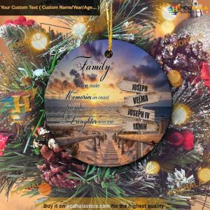 Personalized Family Name Ornament, Home-Themed Christmas Decor