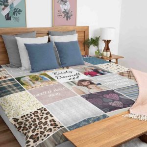 Personalized Family Photo Collage Blanket Mom Grandma Friend Baby Pet Memory Keepsake Gift 6