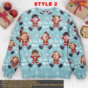Personalized Family Xmas Sweater Custom Photo Ugly Christmas Gift 2