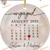 Personalized First Christmas Engaged Ornaments 2023, Custom Engagement Gift