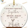 Personalized First Christmas Together Ornament, Couple Deer, Anniversary Gift 2023