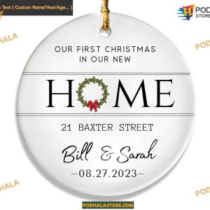 Personalized First Christmas in Home Ornament, Custom Tree Decoration, New Home Gift