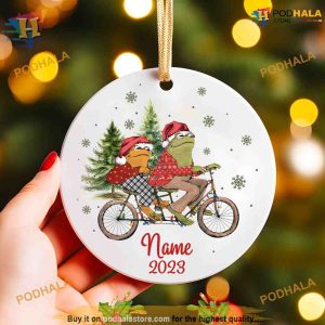Personalized Frog And Toad Ornament, Funny Christmas Ornaments, Vintage Book