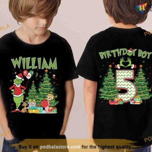 Personalized Grinch Birthday Squad Custom, Grinch Christmas Shirt, Festive Family