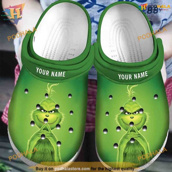 Personalized Grinch Christmas Crocs, Creative Xmas Gifts for All