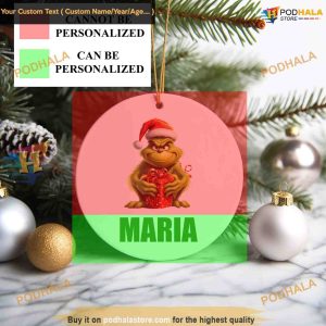 Personalized Grinch Name Decor Cartoon Grinch Christmas Gifts 3