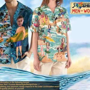 Personalized Hawaiian Aloha Photo Shirt, Custom Face Tropical Party Shirt