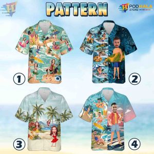 Personalized Hawaiian Aloha Photo Shirt Custom Face Tropical Party Shirt 2