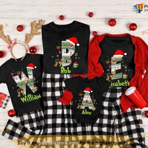 Personalized Matching Grinch Alphabet Squad Shirt Grinch Christmas Shirt 2