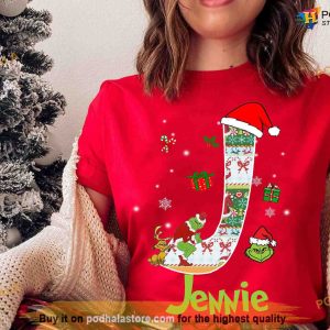 Personalized Matching Grinch Alphabet Squad Shirt Grinch Christmas Shirt 3