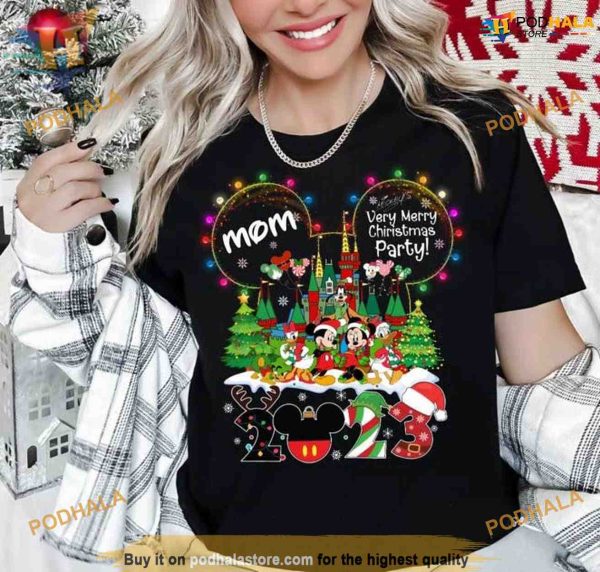 Personalized Mickey Friends 2023 Family Christmas Shirts,  Disneyland Christmas Gift