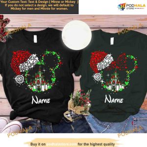 Personalized Mickey Minnie 2023 Shirt, Disney World Disneyland Christmas, Mickey's Merry Tee
