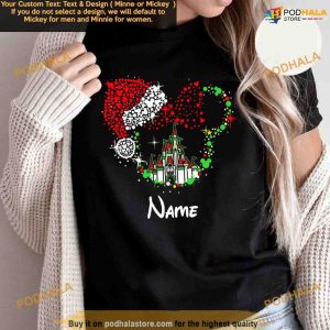 Personalized Mickey Minnie 2023 Shirt Disney World Disneyland Christmas Mickeys Merry Tee 2