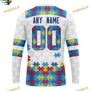 Personalized NHL Autism Awareness Mighty Ducks Hoodie 3D Design 2