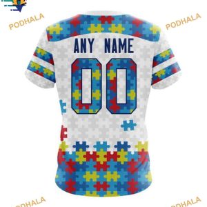 Personalized NHL Autism Awareness Mighty Ducks Hoodie 3D Design 4