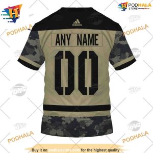 Personalized NHL Camo Military Authentic Ducks Hockey Apparel Hoodie 3D 1