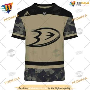 Personalized NHL Camo Military Authentic Ducks Hockey Apparel Hoodie 3D 3