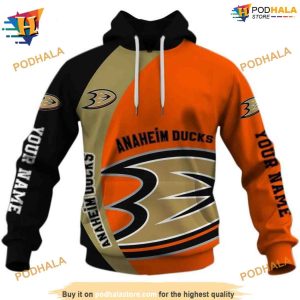 Personalized NHL Laugh and Cry Design Ducks Hockey Hoodie 3D 1