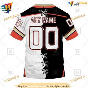 Personalized NHL Mix Jersey 2023 Style Ducks Hockey Apparel Hoodie 3D 4