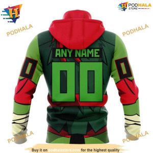 Personalized NHL Ninja Turtles Design Anaheim Ducks Merch Hoodie 3D 2