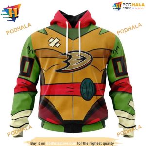 Personalized NHL Ninja Turtles Design Unique Anaheim Ducks Hoodie 3D 1