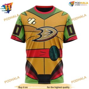Personalized NHL Ninja Turtles Design Unique Anaheim Ducks Hoodie 3D 3