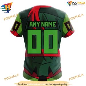Personalized NHL Ninja Turtles Design Unique Anaheim Ducks Hoodie 3D 4