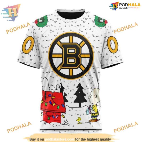 Personalized NHL Peanuts Themed Boston Bruins Hoodie 3D, Exclusive Bruins Gear