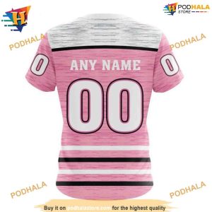 Personalized NHL Pink Fight Breast Cancer Ducks Hockey Apparel Hoodie 3D 4