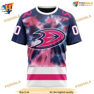 Personalized NHL Pink October Fight Breast Cancer Ducks Apparel Hoodie 3D 3