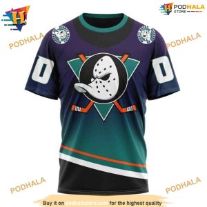 Personalized NHL Retro Gradient Design Mighty Ducks Hoodie 3D Edition 3