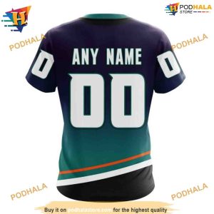 Personalized NHL Retro Gradient Design Mighty Ducks Hoodie 3D Edition 4