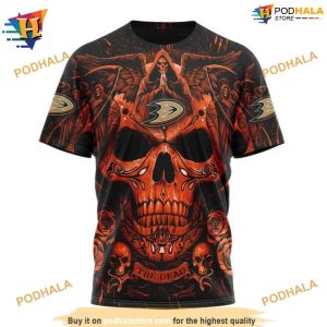 Personalized NHL Skull Art Design Unique Anaheim Ducks Hoodie 3D 3