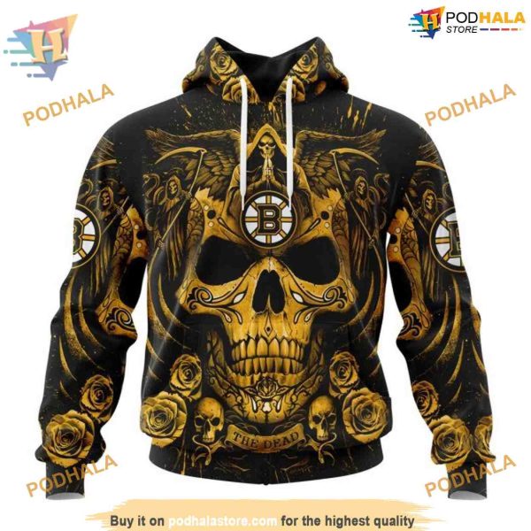 Personalized NHL Skull Artwork Boston Bruins Hoodie 3D, Specialized Merchandise