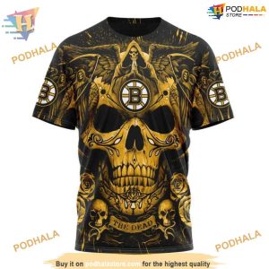 Personalized NHL Skull Artwork Boston Bruins Hoodie 3D Specialized Merchandise 3